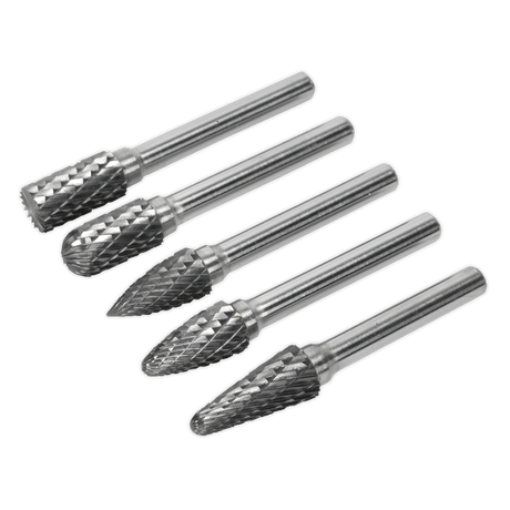 Sealey SDBK5 Tungsten Carbide Rotary Burr Set 5pc - SDBK5 - Sealey Tools UK - Trade Counter Direct