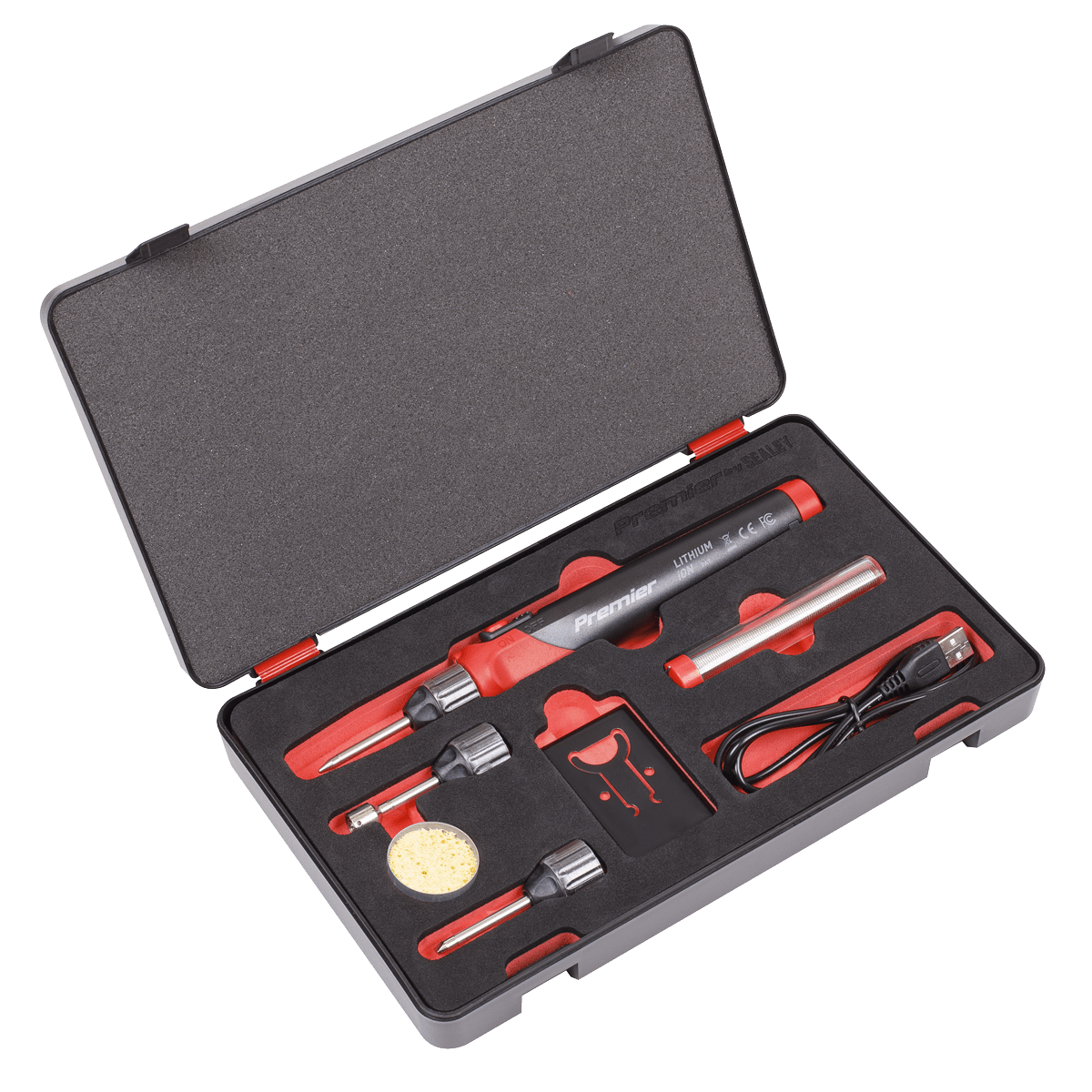 Sealey SDL11 Lithium - ion Rechargeable Soldering Iron Kit 30W - SDL11 - Sealey Tools UK - Trade Counter Direct