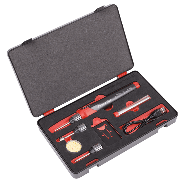 Sealey SDL11 Lithium - ion Rechargeable Soldering Iron Kit 30W - SDL11 - Sealey Tools UK - Trade Counter Direct