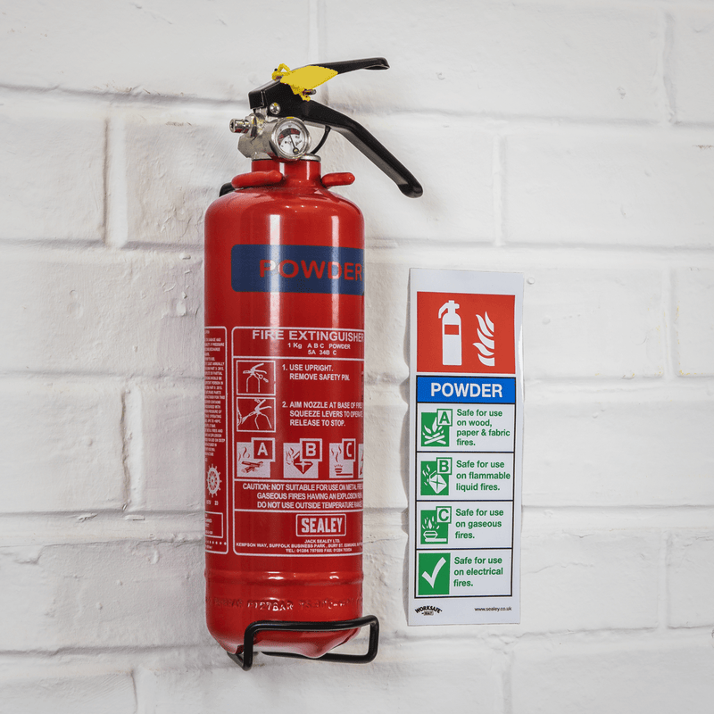 Sealey SDPE01 Dry Powder Fire Extinguisher 1kg - SDPE01 - Sealey Tools UK - Trade Counter Direct