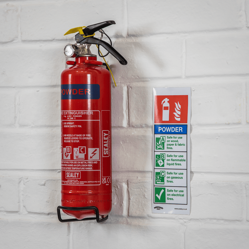 Sealey SDPE01 Dry Powder Fire Extinguisher 1kg - SDPE01 - Sealey Tools UK - Trade Counter Direct