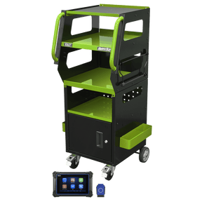 Sealey SDS1G Diagnostic Tablet & Trolley - Green - SDS1G - Sealey Tools UK - Trade Counter Direct