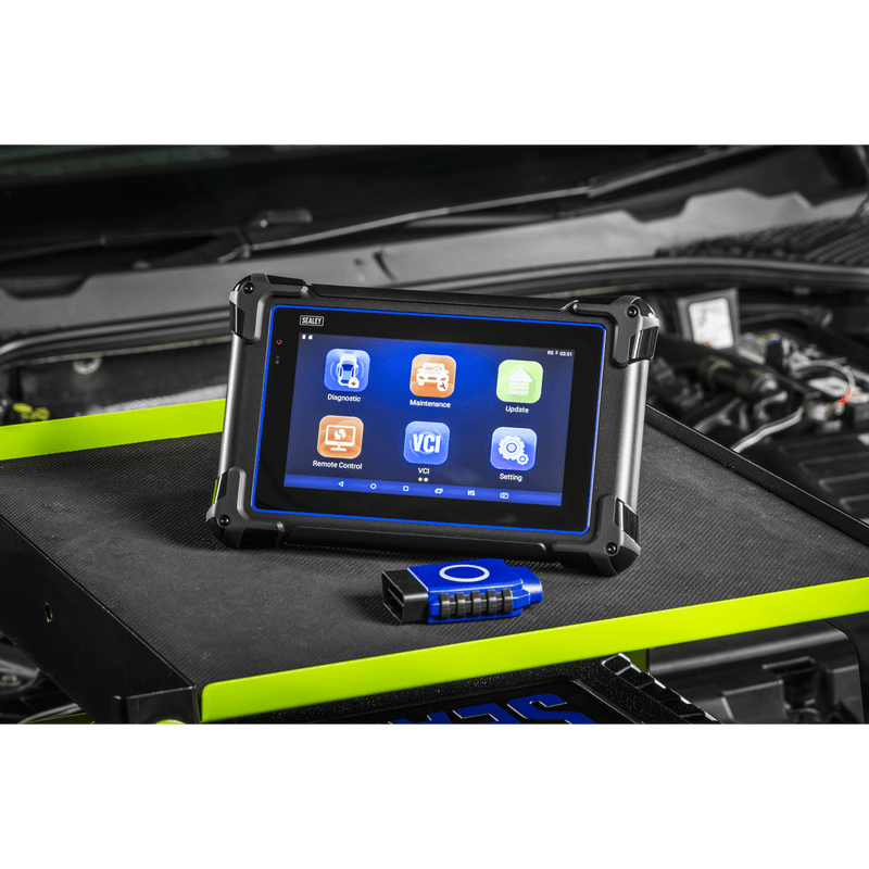 Sealey SDS1G Diagnostic Tablet & Trolley - Green - SDS1G - Sealey Tools UK - Trade Counter Direct