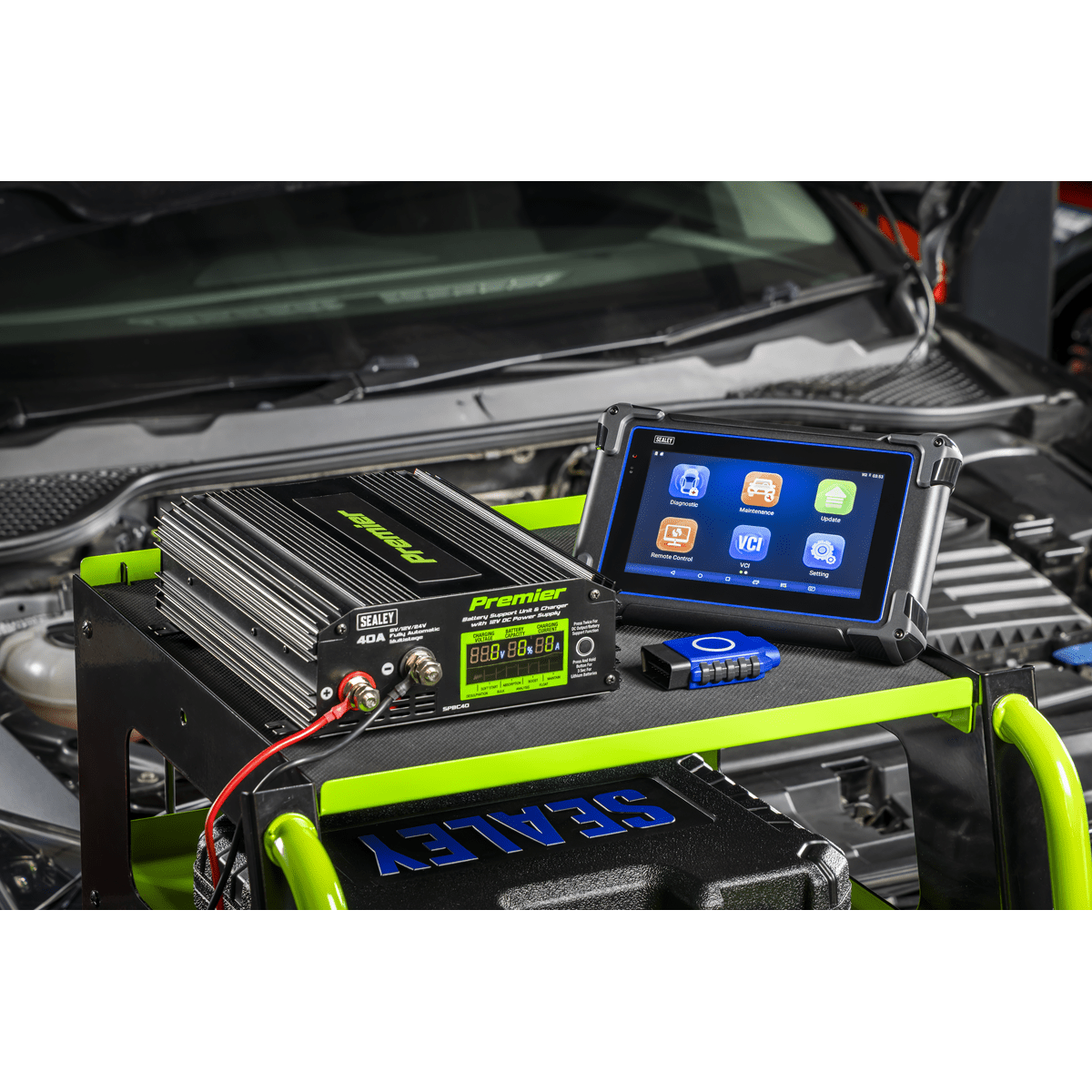 Sealey SDS1G1 Diagnostic Support Station - Green - SDS1G1 - Sealey Tools UK - Trade Counter Direct