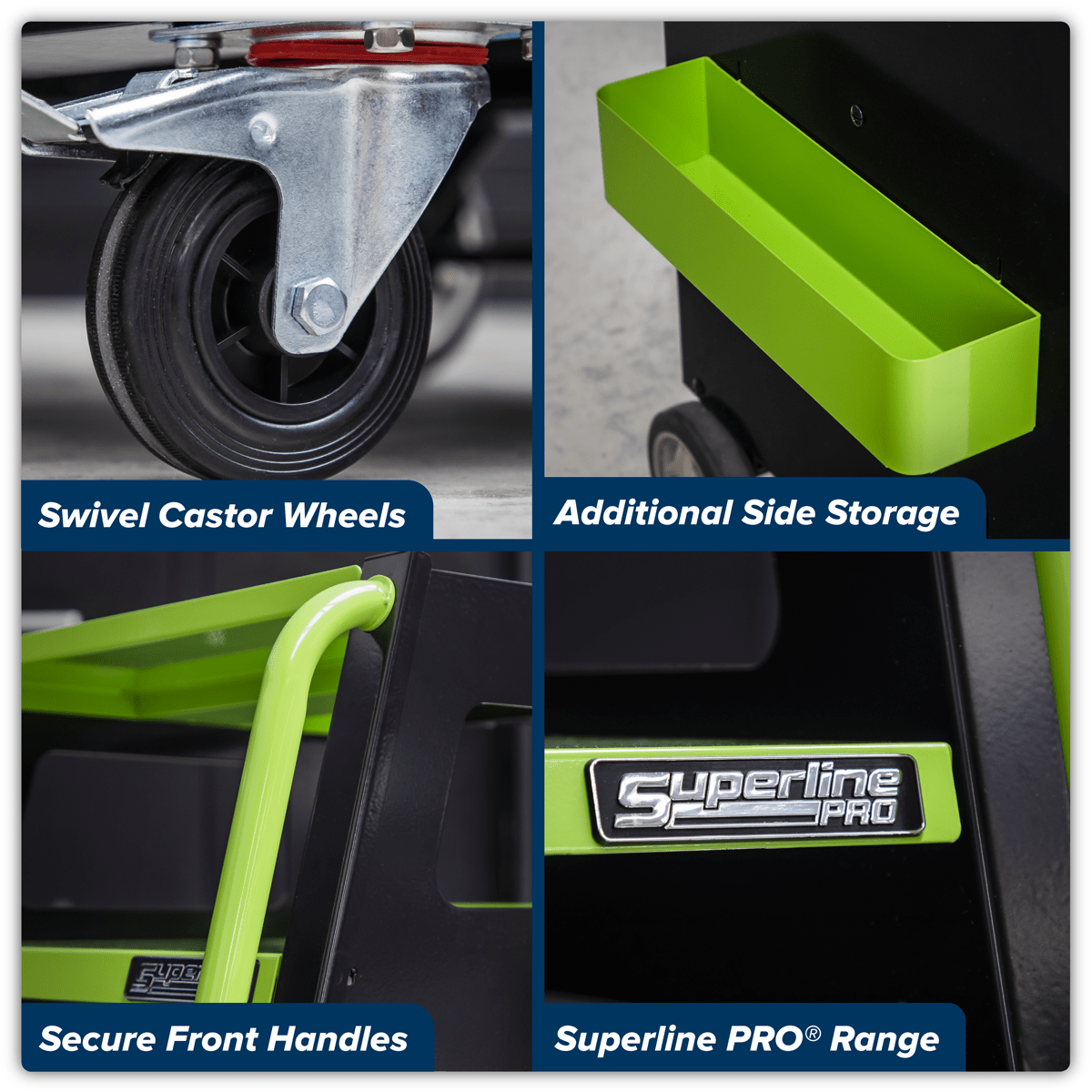 Sealey SDS1G1 Diagnostic Support Station - Green - SDS1G1 - Sealey Tools UK - Trade Counter Direct
