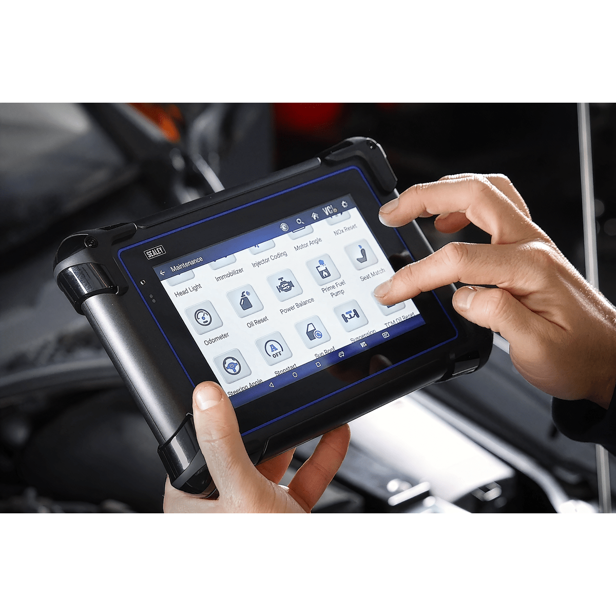 Sealey SDS1R Diagnostic Tablet & Trolley - Red - SDS1R - Sealey Tools UK - Trade Counter Direct