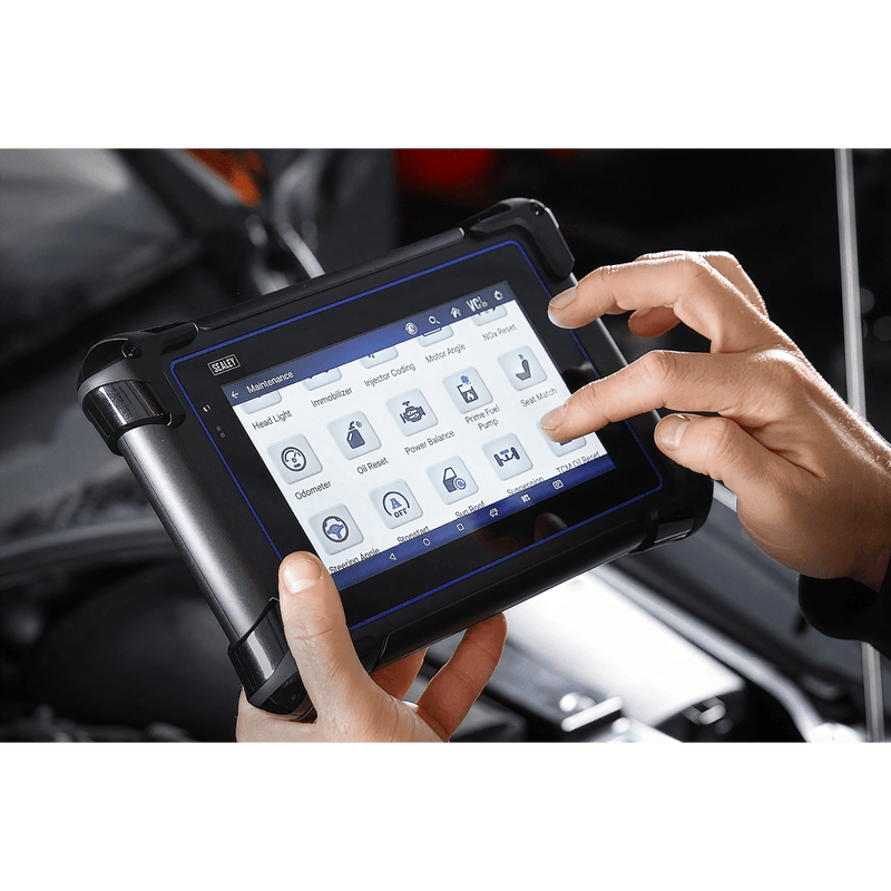 Sealey SDS1R Diagnostic Tablet & Trolley - Red - SDS1R - Sealey Tools UK - Trade Counter Direct