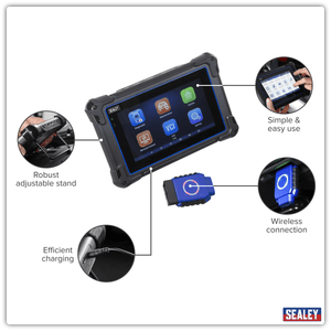 Sealey SDS1R Diagnostic Tablet & Trolley - Red - SDS1R - Sealey Tools UK - Trade Counter Direct