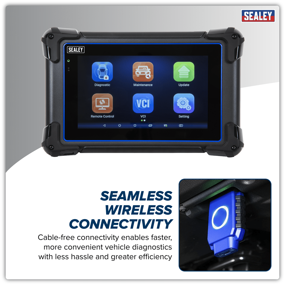 Sealey SDS1R Diagnostic Tablet & Trolley - Red - SDS1R - Sealey Tools UK - Trade Counter Direct