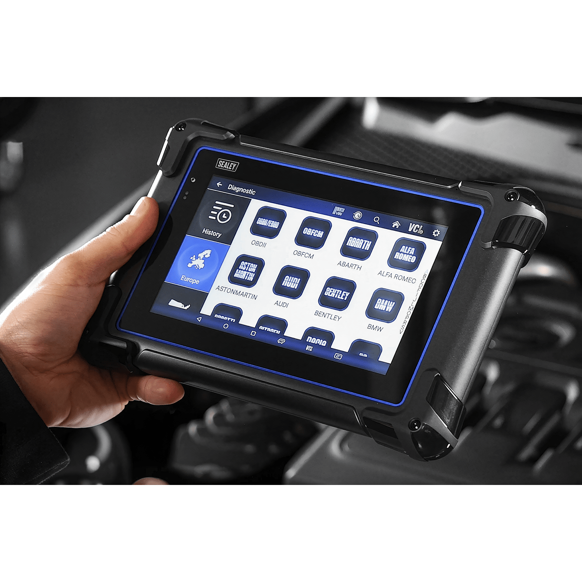 Sealey SDS1R Diagnostic Tablet & Trolley - Red - SDS1R - Sealey Tools UK - Trade Counter Direct
