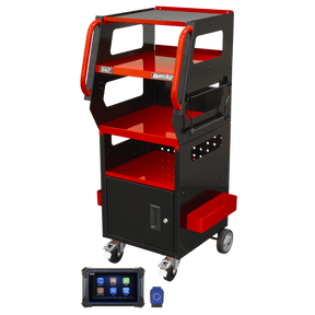 Sealey SDS1R Diagnostic Tablet & Trolley - Red - SDS1R - Sealey Tools UK - Trade Counter Direct