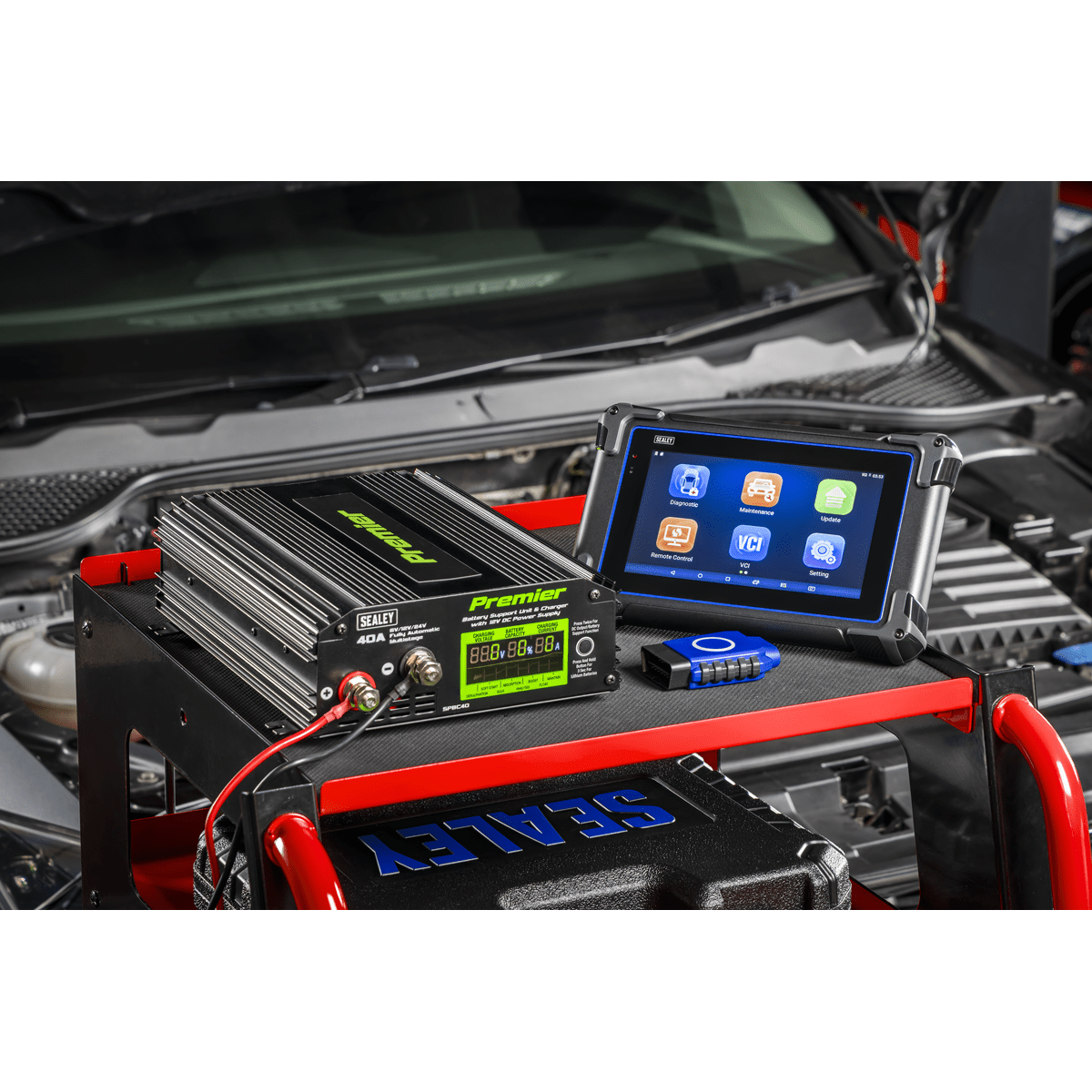 Sealey SDS1R1 Diagnostic Support Station - Red - SDS1R1 - Sealey Tools UK - Trade Counter Direct