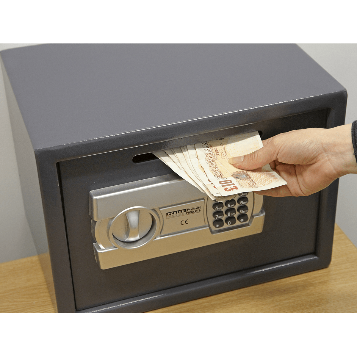 Sealey SECS01DS Electronic Combination Security Safe with Deposit Slot 350 x 250 x 250mm - SECS01DS - Sealey Tools UK - Trade Counter Direct