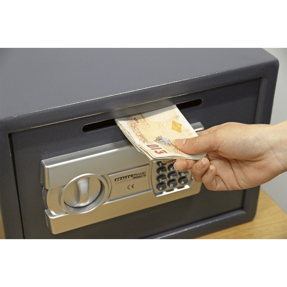 Sealey SECS01DS Electronic Combination Security Safe with Deposit Slot 350 x 250 x 250mm - SECS01DS - Sealey Tools UK - Trade Counter Direct