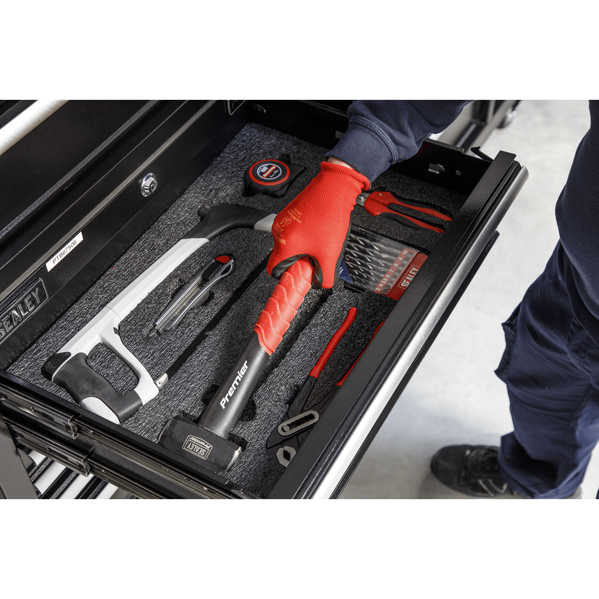 Sealey SF30BK Easy Peel Shadow Foam® 1200 x 550 x 30mm - Black/Black - SF30BK - Sealey Tools UK - Trade Counter Direct
