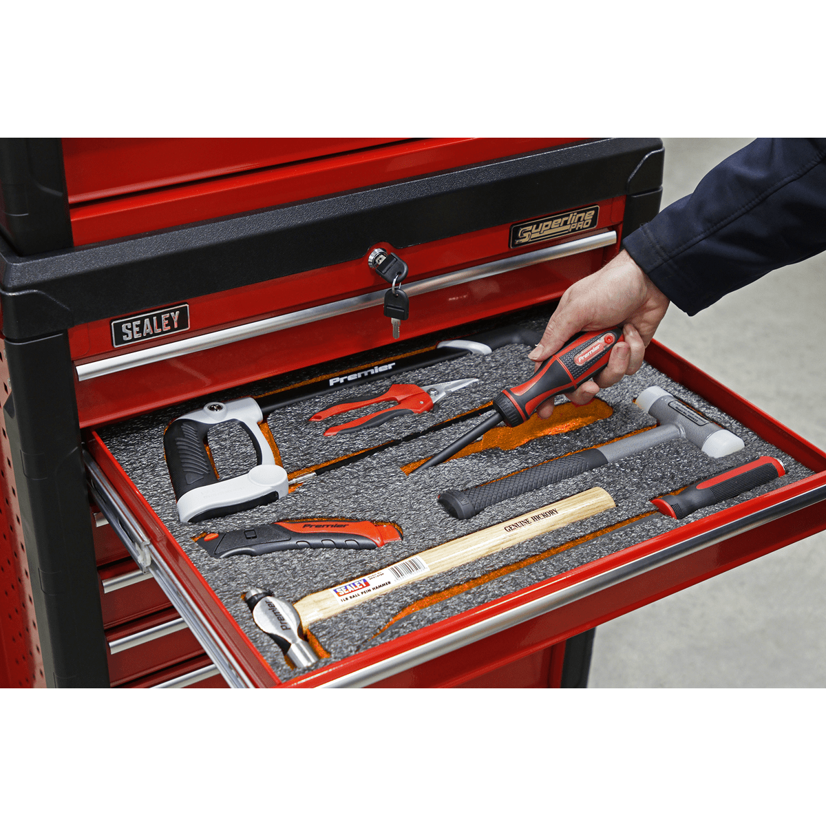 Sealey SF30OR Easy Peel Shadow Foam® 1200 x 550 x 30mm - Orange/Black - SF30OR - Sealey Tools UK - Trade Counter Direct
