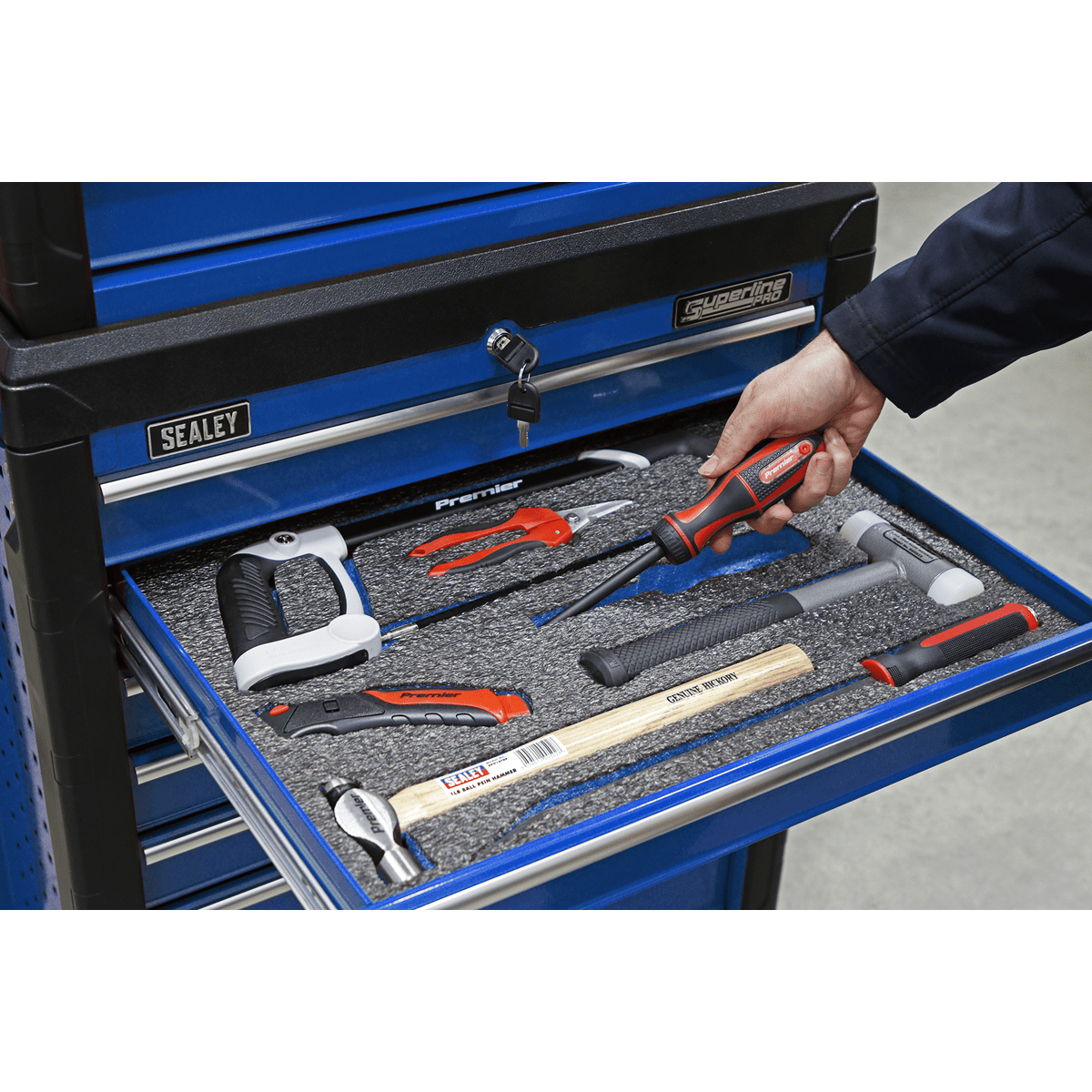 Sealey SF50B Easy Peel Shadow Foam® 1200 x 550 x 50mm - Blue/Black - SF50B - Sealey Tools UK - Trade Counter Direct