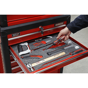 Sealey SF50R Easy Peel Shadow Foam® 1200 x 550 x 50mm - Red/Black - SF50R - Sealey Tools UK - Trade Counter Direct
