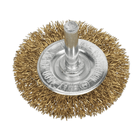 Sealey SFB50 Flat Wire Brush Ø50mm with 6mm Shaft - SFB50 - Sealey Tools UK - Trade Counter Direct