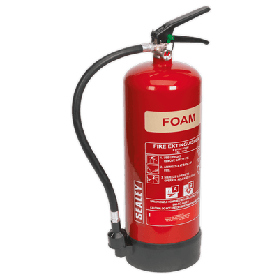Sealey SFE06 Foam Fire Extinguisher 6L - SFE06 - Sealey Tools UK - Trade Counter Direct