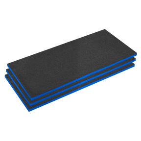 Sealey SFPK30B Easy Peel Shadow Foam® 1200 x 550 x 30mm, Blue/Black - Pack of 3 - SFPK30B - Sealey Tools UK - Trade Counter Direct