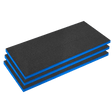 Sealey SFPK50B Easy Peel Shadow Foam® 1200 x 550 x 50mm, Blue/Black - Pack of 3 - SFPK50B - Sealey Tools UK - Trade Counter Direct