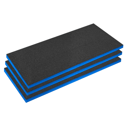 Sealey SFPK50B Easy Peel Shadow Foam® 1200 x 550 x 50mm, Blue/Black - Pack of 3 - SFPK50B - Sealey Tools UK - Trade Counter Direct