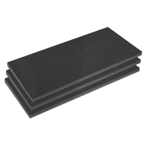 Sealey SFPK50BK Easy Peel Shadow Foam® 1200 x 550 x 50mm, Black/Black - Pack of 3 - SFPK50BK - Sealey Tools UK - Trade Counter Direct