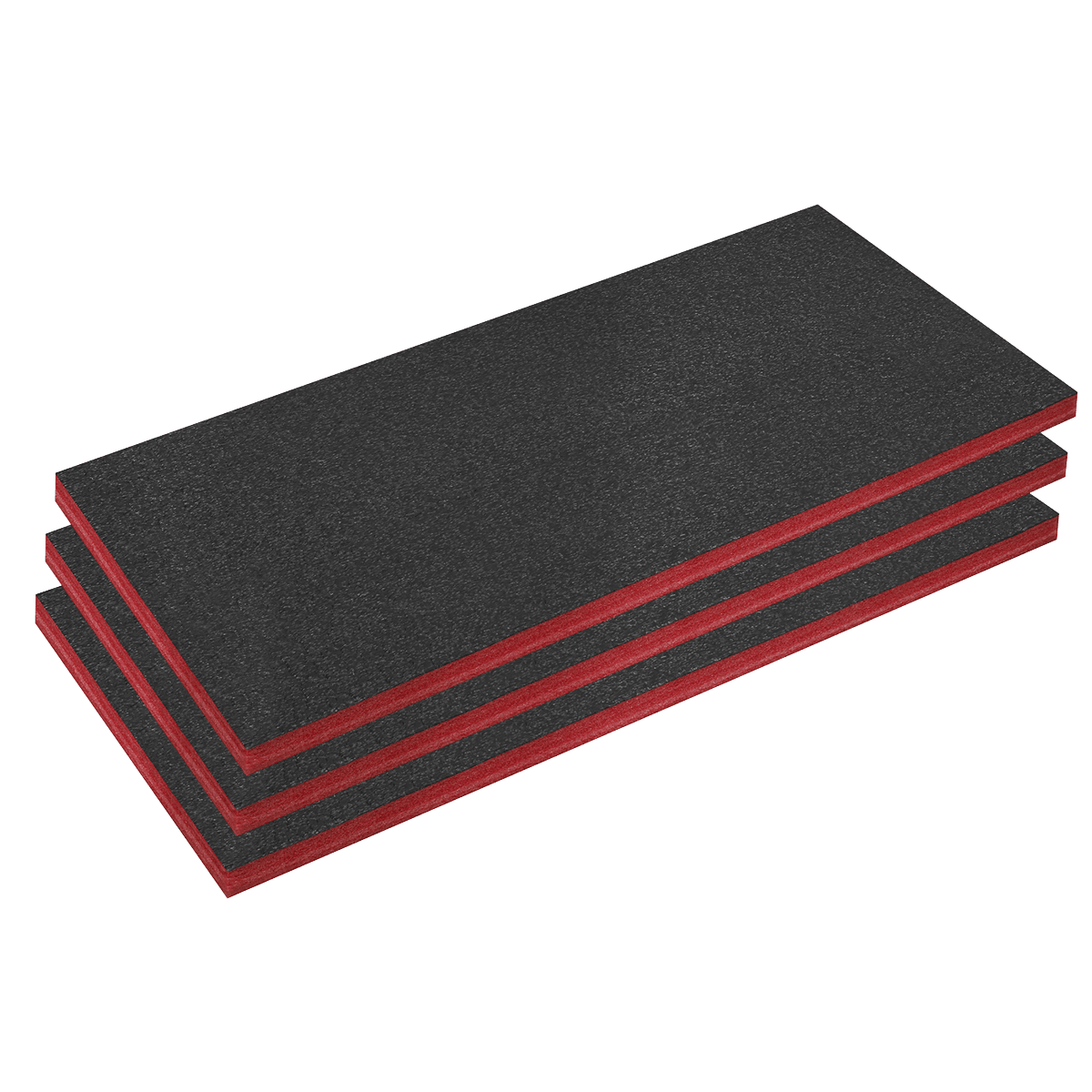 Sealey SFPK50R Easy Peel Shadow Foam® Red/Black 50mm - Pack of 3 - SFPK50R - Sealey Tools UK - Trade Counter Direct