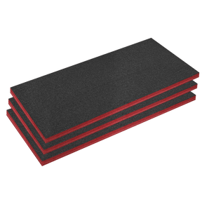 Sealey SFPK50R Easy Peel Shadow Foam® Red/Black 50mm - Pack of 3 - SFPK50R - Sealey Tools UK - Trade Counter Direct