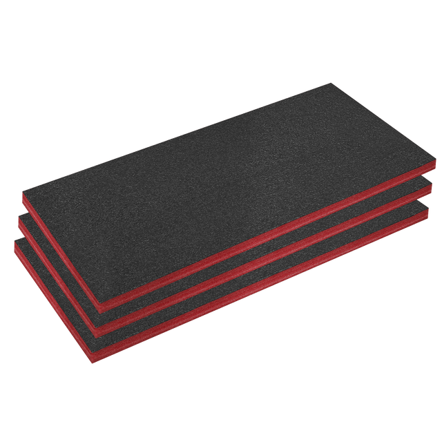 Sealey SFPK50R Easy Peel Shadow Foam® Red/Black 50mm - Pack of 3 - SFPK50R - Sealey Tools UK - Trade Counter Direct