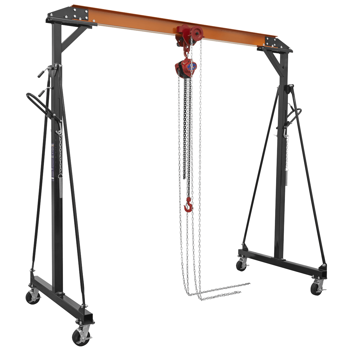 Sealey SG1000KITG Portable Adjustable Gantry Crane with Geared Trolley Combo 1 Tonne - SG1000KITG - Sealey Tools UK - Trade Counter Direct