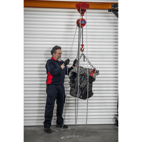 Sealey SG1000KITG Portable Adjustable Gantry Crane with Geared Trolley Combo 1 Tonne - SG1000KITG - Sealey Tools UK - Trade Counter Direct