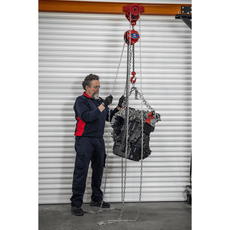 Sealey SG1000KITG Portable Adjustable Gantry Crane with Geared Trolley Combo 1 Tonne - SG1000KITG - Sealey Tools UK - Trade Counter Direct