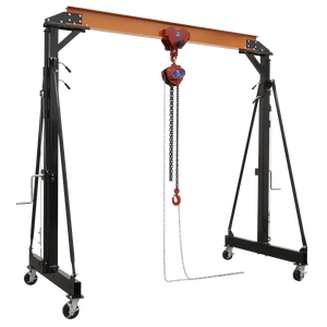 Sealey SG2000KIT Portable Lifting Gantry Crane Adjustable 2 Tonne & Hoist Combo - SG2000KIT - Sealey Tools UK - Trade Counter Direct