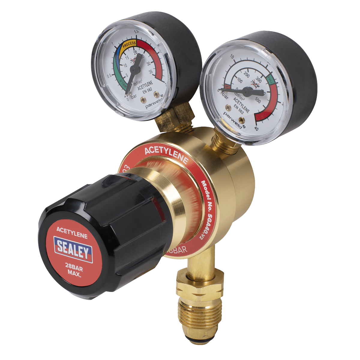 Sealey SGA40 Acetylene Regulator - SGA40 - Sealey Tools UK - Trade Counter Direct