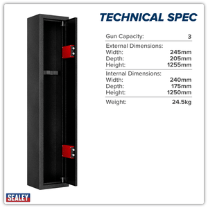 Sealey SGS3 3 Gun Cabinet - SGS3 - Sealey Tools UK - Trade Counter Direct