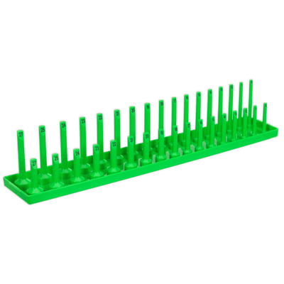 Sealey SH1217HV Socket Holder 1/2"Sq Drive 10 - 27mm Hi - Vis Green - SH1217HV - Sealey Tools UK - Trade Counter Direct