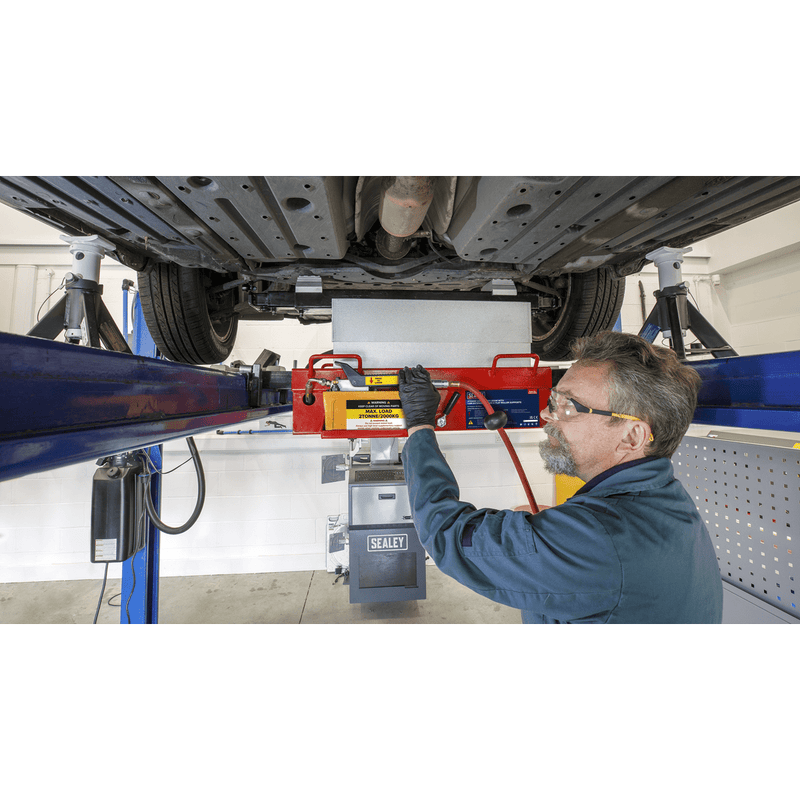 Sealey SJBEX200A Air Jacking Beam 2tonne with Arm Extenders & Flat Roller Supports - SJBEX200A - Sealey Tools UK - Trade Counter Direct