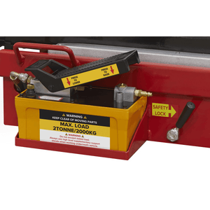 Sealey SJBEX200A Air Jacking Beam 2tonne with Arm Extenders & Flat Roller Supports - SJBEX200A - Sealey Tools UK - Trade Counter Direct