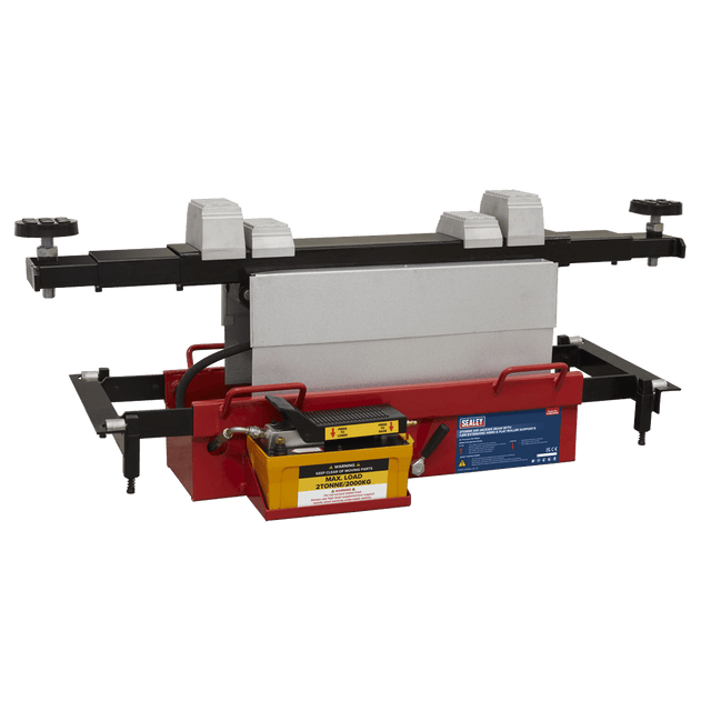 Sealey SJBEX200A Air Jacking Beam 2tonne with Arm Extenders & Flat Roller Supports - SJBEX200A - Sealey Tools UK - Trade Counter Direct