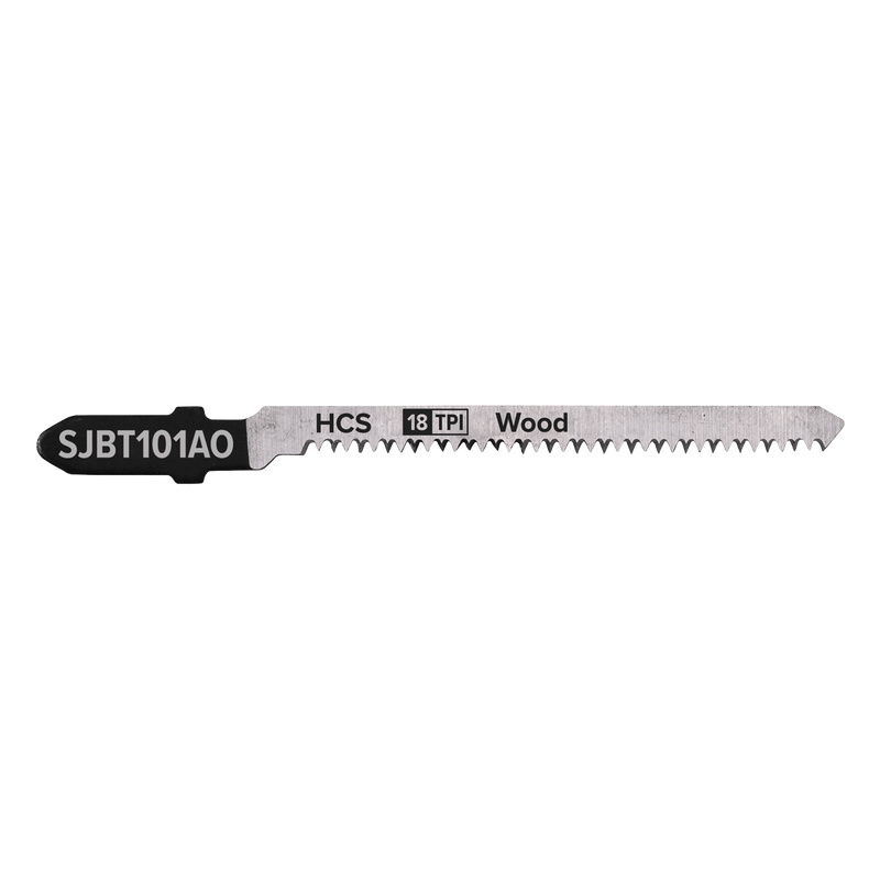 Sealey SJBT101AO Jigsaw Blade for Hard Wood 83mm 18tpi - Pack of 5 - SJBT101AO - Sealey Tools UK - Trade Counter Direct