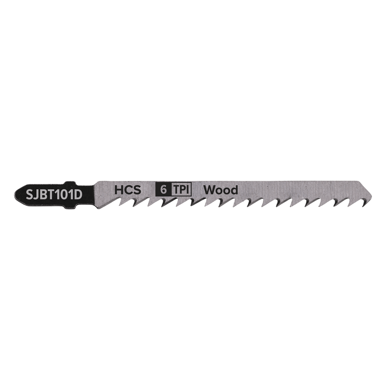 Sealey SJBT101D Jigsaw Blade for Hard Wood 100mm 6tpi - Pack of 5 - SJBT101D - Sealey Tools UK - Trade Counter Direct