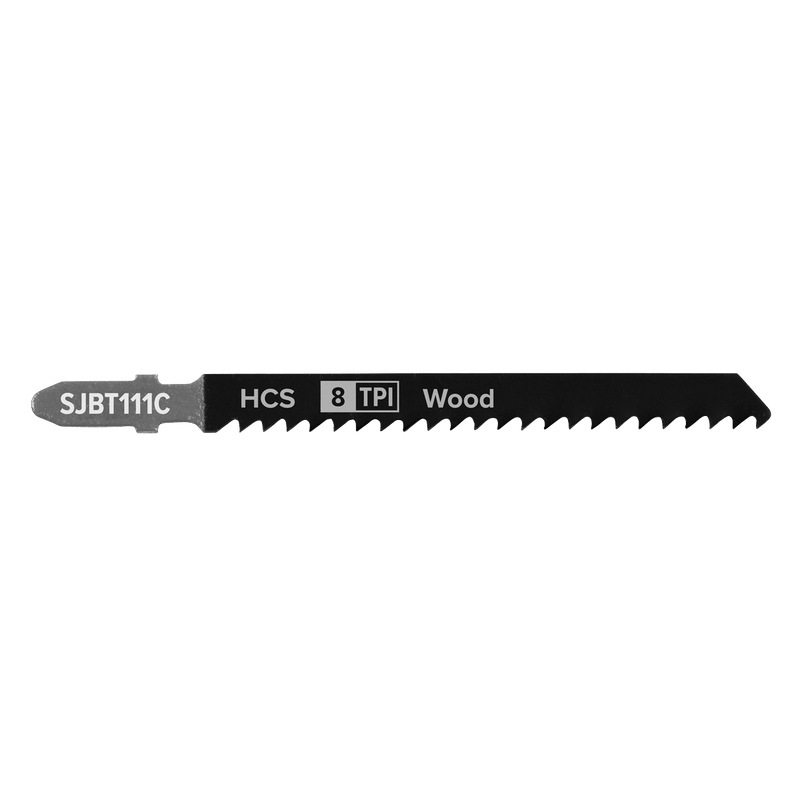 Sealey SJBT111C Jigsaw Blade for General Wood 100mm 8tpi - Pack of 5 - SJBT111C - Sealey Tools UK - Trade Counter Direct