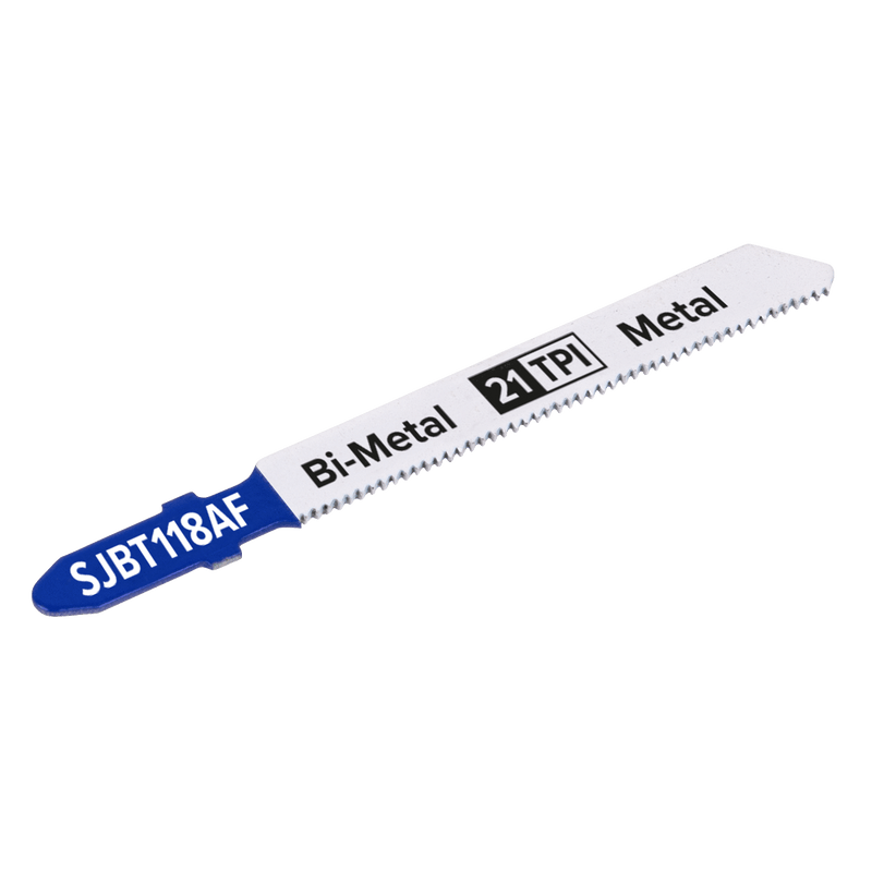 Sealey SJBT118AF Jigsaw Blade for Metal 75mm 21tpi - Pack of 5 - SJBT118AF - Sealey Tools UK - Trade Counter Direct