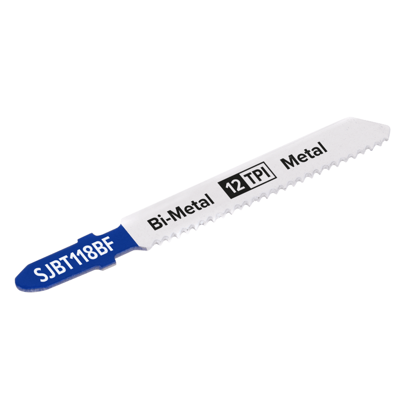 Sealey SJBT118BF Jigsaw Blade for Metal 75mm 12tpi - Pack of 5 - SJBT118BF - Sealey Tools UK - Trade Counter Direct