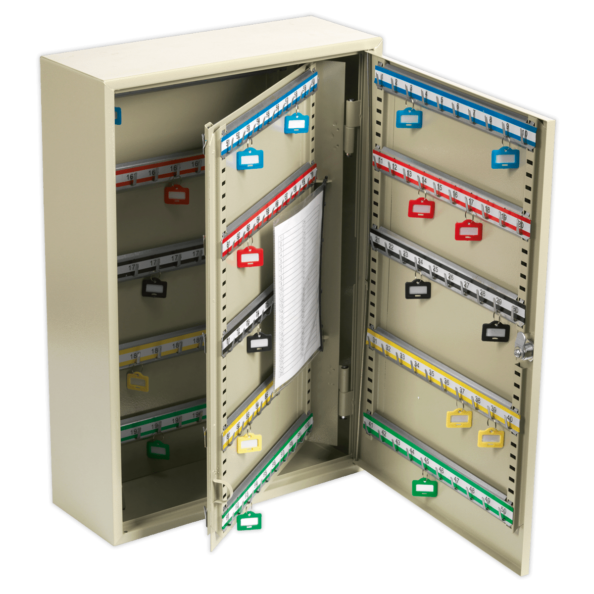Sealey SKC200 Key Cabinet 200 Key Capacity - SKC200 - Sealey Tools UK - Trade Counter Direct