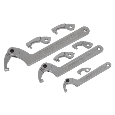 Sealey SMC2 Adjustable C Spanner - Hook & Pin Wrench Set 11pc - SMC2 - Sealey Tools UK - Trade Counter Direct