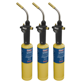 Sealey SMGKIT03 Brazing & Soldering MAPP Gas Torch & MAPP Cylinder - Pack of 3 - SMGKIT03 - Sealey Tools UK - Trade Counter Direct