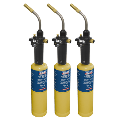 Sealey SMGKIT03 Brazing & Soldering MAPP Gas Torch & MAPP Cylinder - Pack of 3 - SMGKIT03 - Sealey Tools UK - Trade Counter Direct